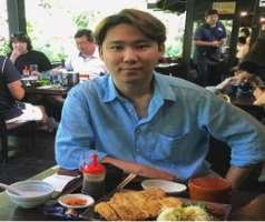 David Kim eating non vegetarian food